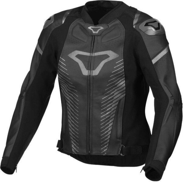 Geaca Moto Piele Dama TRONNIQ Black/Grey