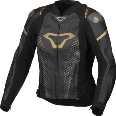 Geaca Moto Piele Dama TRONNIQ Black/Gold