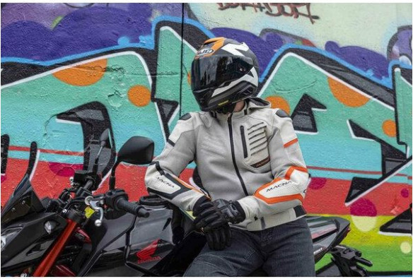 Geaca Moto Textil RISANT Grey/Orange