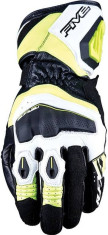 Manusi Moto Piele RFX4EVO White/Yellow Fluo