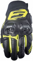 Manusi Moto Piele SF3 Black/Yellow Fluo