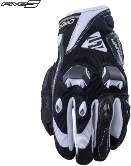 Manusi Moto Textile Stunt Evo Black/White