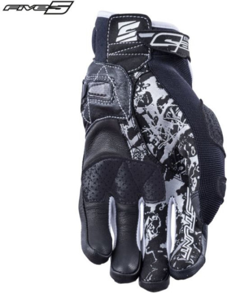 Manusi Moto Textile Stunt Evo Black/White