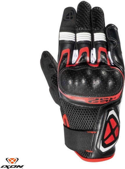 Manusi Moto Piele/Textil Rs2 MS Black/White/Red