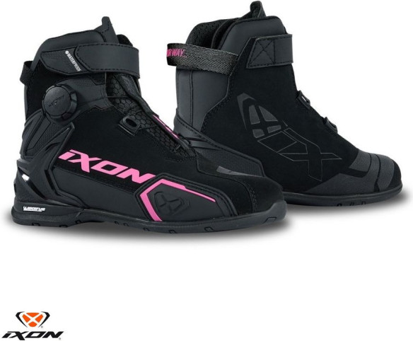 Ghete Moto Dama Bull 2 WP LS Black/Fuchsia 24