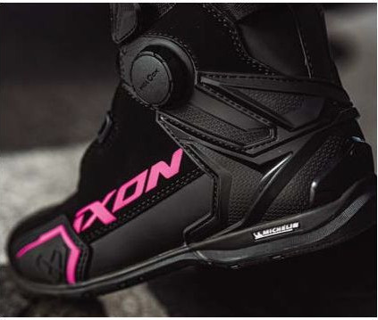 Ghete Moto Dama Bull 2 WP LS Black/Fuchsia 24