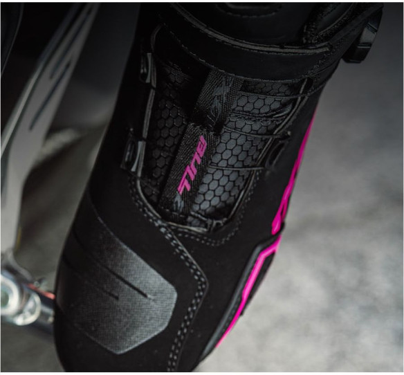 Ghete Moto Dama Bull 2 WP LS Black/Fuchsia 24