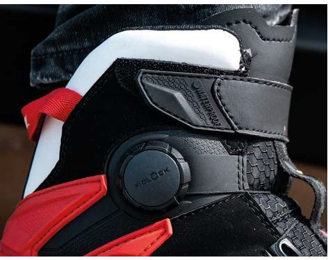 Ghete Moto Bull 2 WP MS Black/White/Red