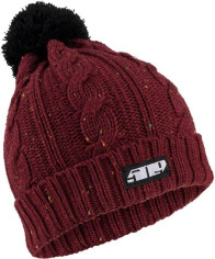 Caciula Fleck Pom Maroon Fleck