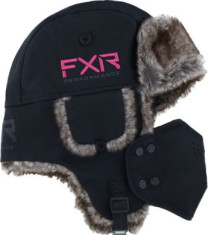 Caciula Trapper Hat Black/Electric Pink 22
