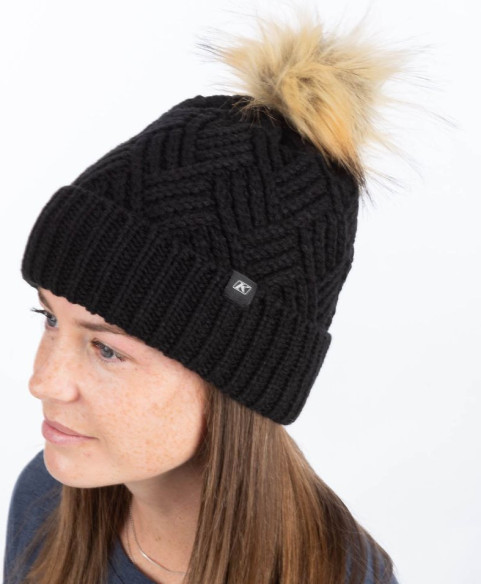 Caciula Chevron Pom Black 24