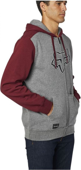 Hanorac Destrakt Zip Gri/Rosu
