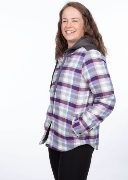 Hanorac Big Sky Fleece Lined Flannel Lavender Heist/Asphalt 24