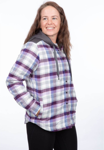 Hanorac Big Sky Fleece Lined Flannel Lavender Heist/Asphalt 24