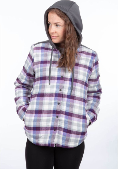 Hanorac Big Sky Fleece Lined Flannel Lavender Heist/Asphalt 24