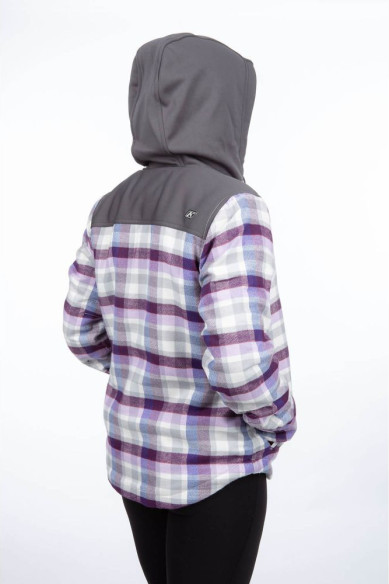 Hanorac Big Sky Fleece Lined Flannel Lavender Heist/Asphalt 24