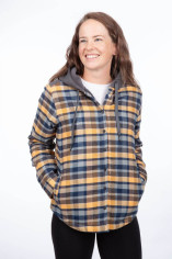 Hanorac Big Sky Fleece Lined Flannel Mock Orange/Asphalt 24