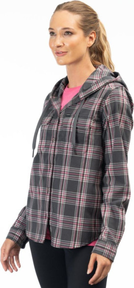 Hanorac Ginny Mountain Midweight Stretch Flannel Asphalt/Punch Pink 24