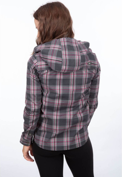 Hanorac Ginny Mountain Midweight Stretch Flannel Asphalt/Punch Pink 24