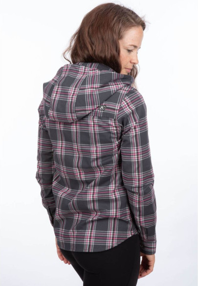 Hanorac Ginny Mountain Midweight Stretch Flannel Asphalt/Punch Pink 24