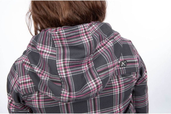 Hanorac Ginny Mountain Midweight Stretch Flannel Asphalt/Punch Pink 24