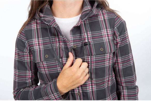 Hanorac Ginny Mountain Midweight Stretch Flannel Asphalt/Punch Pink 24