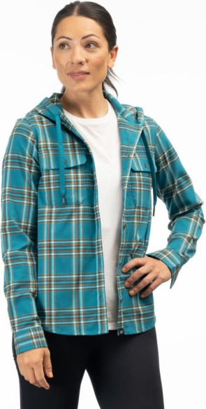 Hanorac Ginny Mountain Midweight Stretch Flannel Deep Lagoon/Golden Brown 24