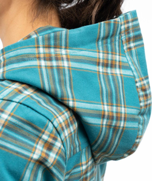 Hanorac Ginny Mountain Midweight Stretch Flannel Deep Lagoon/Golden Brown 24