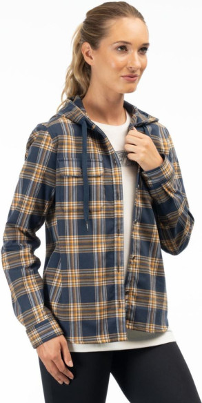 Hanorac Ginny Mountain Midweight Stretch Flannel Dress Blues/Golden Brown 24