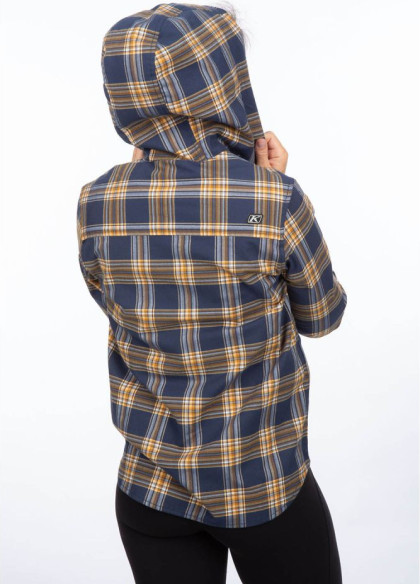 Hanorac Ginny Mountain Midweight Stretch Flannel Dress Blues/Golden Brown 24