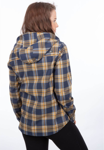 Hanorac Ginny Mountain Midweight Stretch Flannel Dress Blues/Golden Brown 24