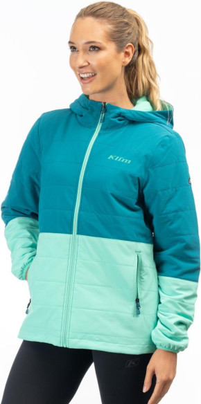Geaca Soteria Insulated Hooded Deep Lagoon/Electric Green 24