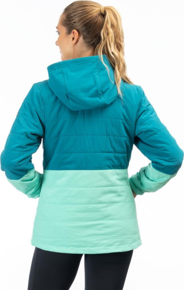 Geaca Soteria Insulated Hooded Deep Lagoon/Electric Green 24