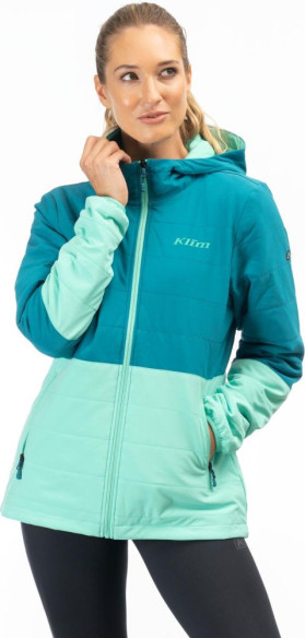 Geaca Soteria Insulated Hooded Deep Lagoon/Electric Green 24