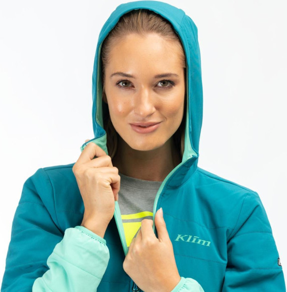 Geaca Soteria Insulated Hooded Deep Lagoon/Electric Green 24