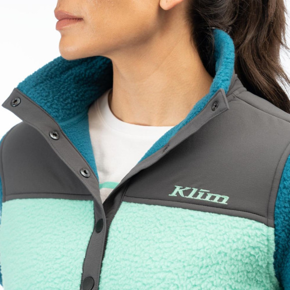 Bluza Fleece High Pile Mountain Deep Lagoon/Electric Green 24