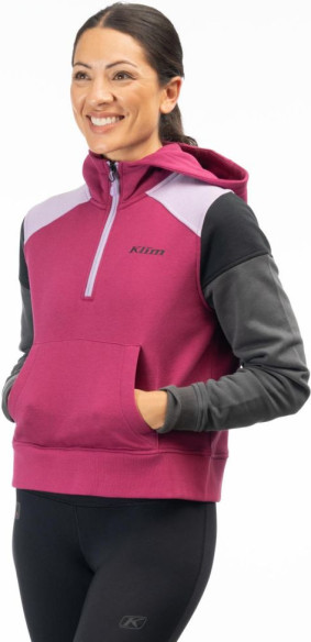 Bluza Dama 1/4 Zip Crop Huntley Raspberry Radiance/Asphalt 24