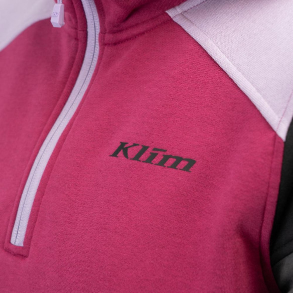 Bluza Dama 1/4 Zip Crop Huntley Raspberry Radiance/Asphalt 24
