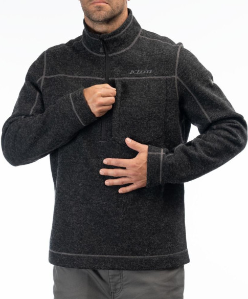 Bluza Bighorn Canyon Wool Fleece 1/4 Zip Black Heather 24