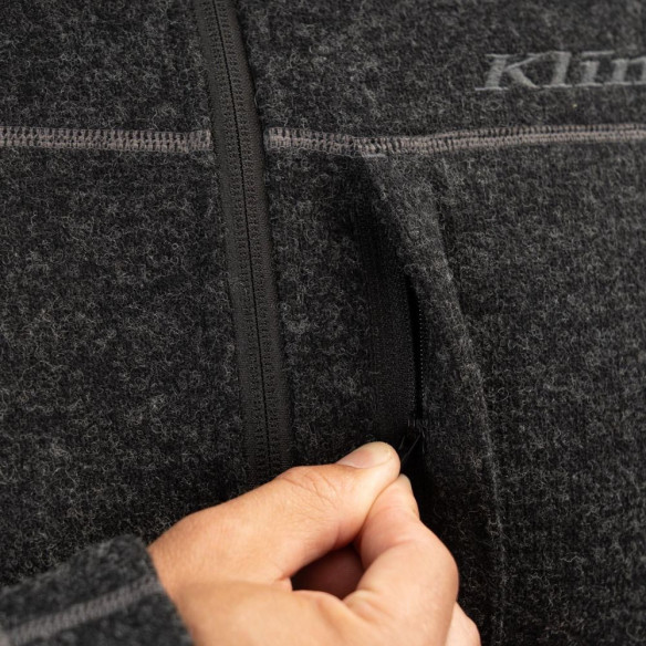 Bluza Bighorn Canyon Wool Fleece 1/4 Zip Black Heather 24