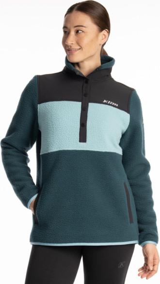 Jacheta Fleece Pullover High Pile Mountain Reflecting Pond/Milky Blue 25