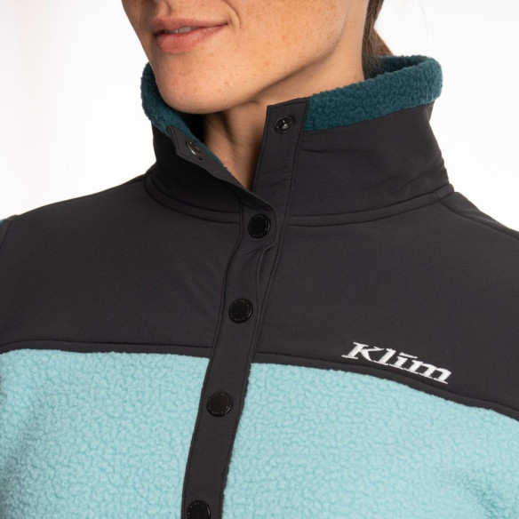 Jacheta Fleece Pullover High Pile Mountain Reflecting Pond/Milky Blue 25