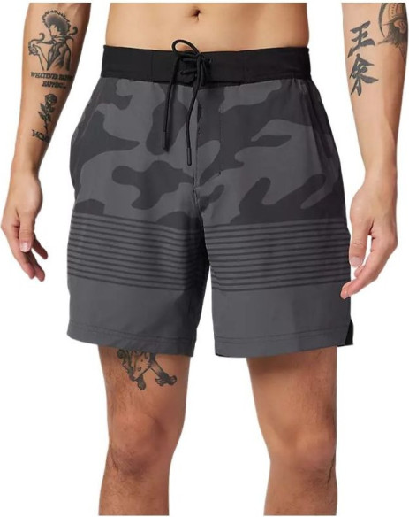 Pantaloni Scurti Essex Camo Volley Hybrid Dark Shadow Grey