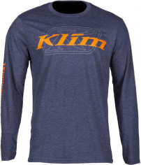 Bluza K Corp LS T Heathered Navy/Strike Orange
