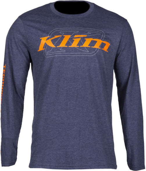 Bluza K Corp LS T Heathered Navy/Strike Orange