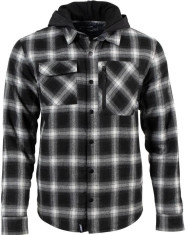 Camasa Tech Flannel-Black Gray Check