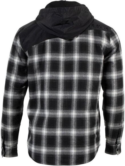 Camasa Tech Flannel-Black Gray Check