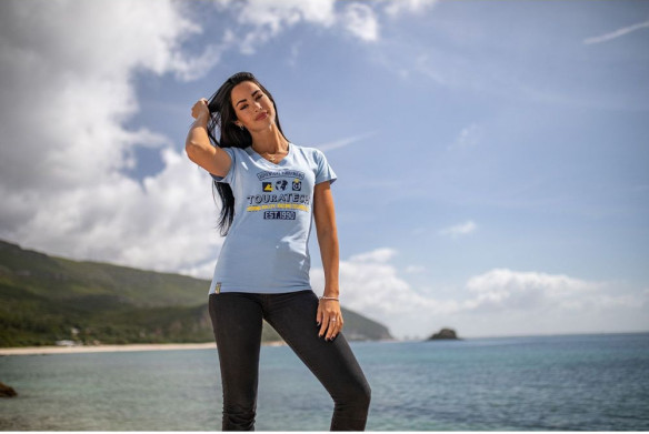 Tricou Dama ''Adventure Equipment'' Blue