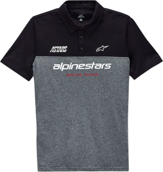 Tricou Polo Paddock Black/Grey