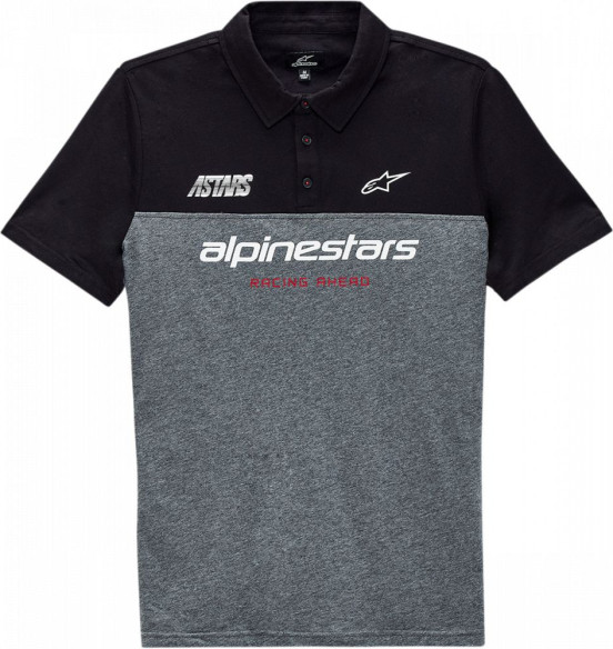 Tricou Polo Paddock Black/Grey